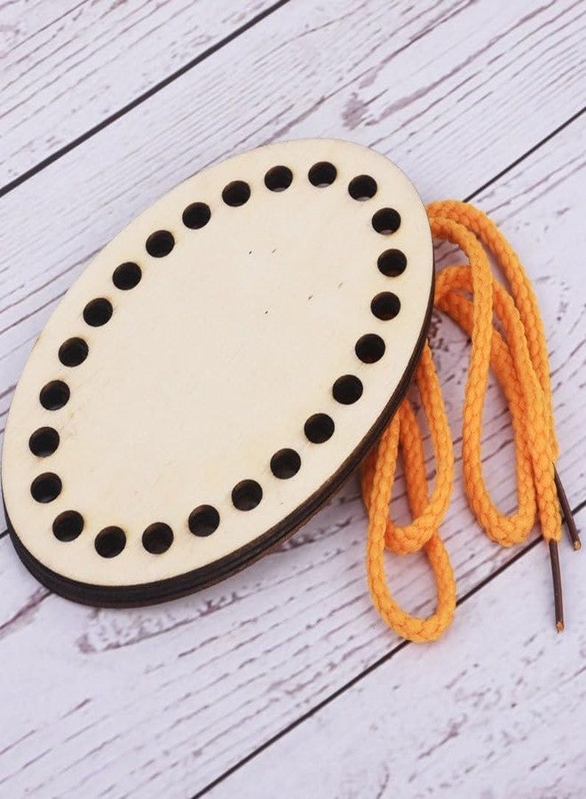 Curious Button Wood Lacing Toy | Learning Sewing Kit for Kids | Oval Shape Threading Activity Puzzle | Fine Motor Skill Travel Toy - Image 1